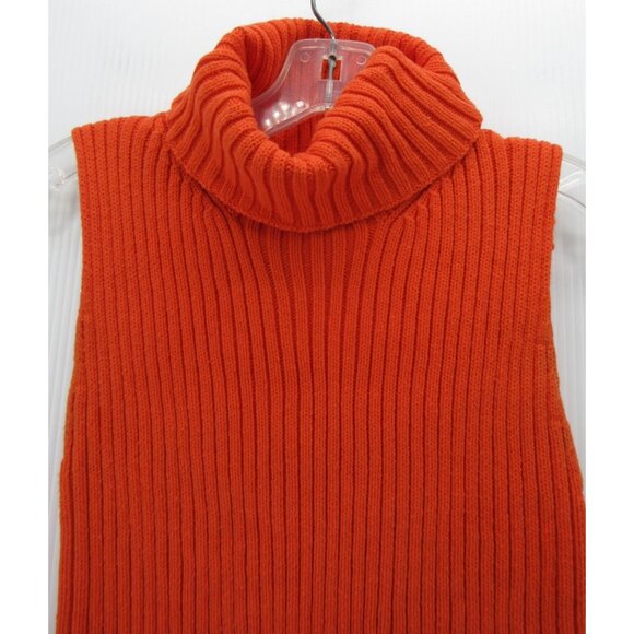 VINTAGE Gap Sweater XS Vest Turtleneck Pullover Ribbed Knit Cotton - Picture 2 of 9